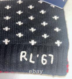 NWT's Polo Ralph Lauren Multicolor Winter Truck Beanie Hat Scarf Set withGift Box