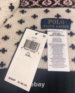 NWT's Polo Ralph Lauren Multicolor Winter Truck Beanie Hat Scarf Set withGift Box