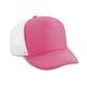 Neon Pink/white Trucker Hat 5 Panel Foam Front Mesh Back Hat 1dz New Truck-5 Npw