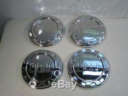 New 1961-1965 Ford F-100 Pickup Truck Stainless Hub Caps, Set Of 4. Nice