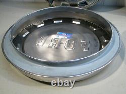 New 1961-1965 Ford F-100 Pickup Truck Stainless Hub Caps, Set Of 4. Nice