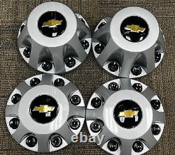 New 2011-2018 Chevrolet Silverado 3500 Dually Front & Rear Center Caps-9597796