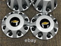 New 2011-2018 Chevrolet Silverado 3500 Dually Front & Rear Center Caps-9597796