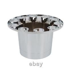New 33mm Chrome Flat Top Hub Cover Kit Lug Nut Wheel Axle Covers for Semi Truck
