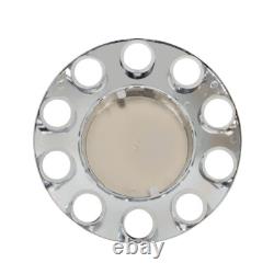 New 33mm Chrome Flat Top Hub Cover Kit Lug Nut Wheel Axle Covers for Semi Truck