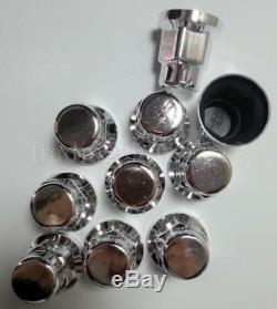 New 60x WHEEL NUT COVER CHROME PLASTIC CAPS BOLT 33mm TRUCK TRAILER LORRY BUS