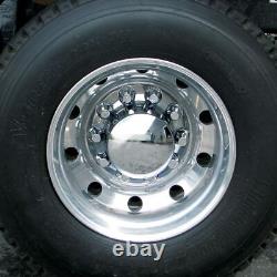 New Chrome Axle Cover Kit With Round Hub Cap Front & Rear 33mm Lug Nuts Semi Truck