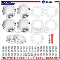 New For Semi Truck Hub Cover Wheel Axle Cover Center Caps with 33mm Lug Nut Covers