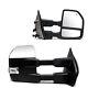 New Pair Tow Mirrors For 2004-2014 Ford F150 Power Heated Turn Signal Chrome Cap