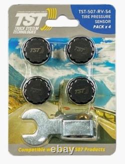 New? Truck Systems ST-507-RV-S4 507 Series 4 RV Tire Cap Sensor Tow Pack x 4