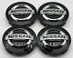 Nissan Armada Titan Truck Black Center Cap Caps Wheel Factory Oem Set 4 3.25