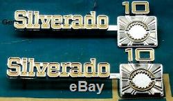 Nos 75 80 Chevy Silverado 10 Fender Emblem Set Oem Pickup Truck Ck C&k C K Trim