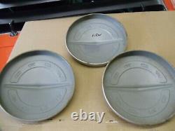 OEM 1960's Ford Truck F100 Hub caps set of 3 Original Dog Dish Hubcaps (NOS)