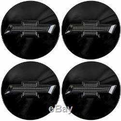 OEM Wheel Center Cap Gloss Black with Bowtie Logo Set of 4 for GM Truck SUV New