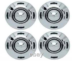 OER Reproduction Chrome Plated Hub Cap Set 1957-1960 Chevy Pickup Truck 1/2 Ton