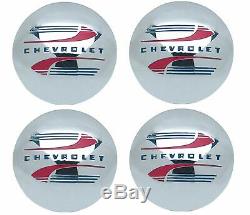 OER Reproduction Stainless Steel Hub Cap Set 1941-1946 Chevy Pickup Truck 1/2Ton