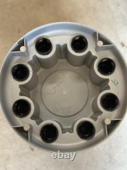 PAIR GMC Dually Rear Center Hub Cap 2000-2007 OEM Pickup Truck 8 Lug Silver NEW