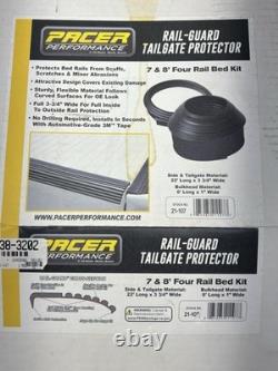 Pacer Performance Rail Gaurd Tailgate Protector Kit 383202 Vinyl 7-8' Bed 21107