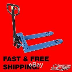 Pallet Jack Hand Truck 27 X 48 5500 Lb Cap New 1-year Warranty Ships Free