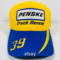 Penske Truck Rental #39 Nascar Racing Kurt Busch Hat Checkered Flag Sports Rare