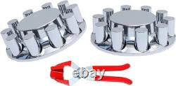 Plastic ABS Chrome Plated Front Axle Cover Kits Hub Caps for Semi Trucks with