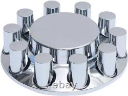Plastic ABS Chrome Plated Front Axle Cover Kits Hub Caps for Semi Trucks with