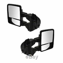Power Heat Fold Memory Smoked Turn Upgrade Towing Mirror Pair for Super Duty