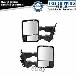 Power Heat Folding Smoked Turn PTM Upgrade Towing Mirror Pair for Super Duty