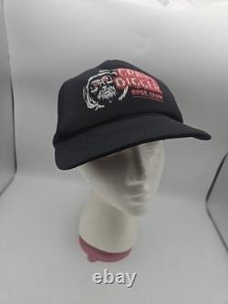 RARE Vintage Grave Digger Monster Truck Black Cap Logo 80s Trucker