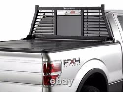 RealTruck Backrack Half Louvered Headache Rack Black No Hardware/ Rack Only