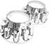 Rear 2 Chrome Plastic Axle Cover With 33mm Screw-on Lug Nut Cover For Semi Trucks