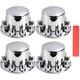 Rear 4 Chrome Axle Hub Cover With 33mm Lug Nut Cover For Semi Truck Hubcaps