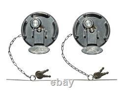 Road Superior Keyed Alike Pair Locking Lever Style Diesel Fuel Caps Peterbilt