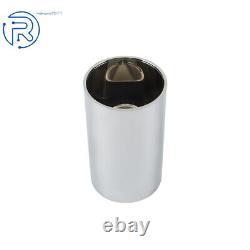 Semi Truck 4×Rear 33mm Chrome Wheel Axle Covers with Flat Head Hub Caps Lug Nuts
