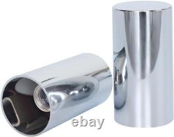 Semi Truck Front & Rear Chrome Axle Cover Set with Cylinder Hub Cap 33mm Lug Nuts