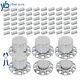 Semi Truck Front & Rear Chrome Wheel Axle Cover Hub Cap 33mm Lug Nuts Thread-on