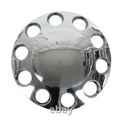 Semi Truck Hub Cover Wheel Axle Cover Center Caps with 33mm Lug Nut Covers Chrome