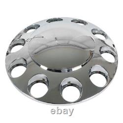 Semi Truck Hub Cover Wheel Axle Cover Center Caps with 33mm Lug Nut Covers Chrome