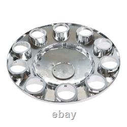 Semi Truck Hub Cover Wheel Axle Cover Center Caps with 33mm Lug Nut Covers Chrome