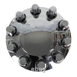 Semi Truck Hub Cover Wheel Axle Cover Center Caps with 33mm Lug Nut Covers Chrome