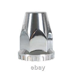 Semi Truck Hub Cover Wheel Axle Cover Center Caps with 33mm Lug Nut Covers Chrome