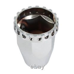 Semi Truck Hub Cover Wheel Axle Cover Center Caps with 33mm Lug Nut Covers Chrome