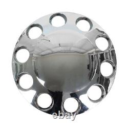 Semi Truck Hub Cover Wheel Axle Cover Chrome Center Caps with 33mm Lug Nut Covers
