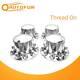 Semi Truck Rear 33mm Chrome Wheel Axle Hub Caps Covers With Lug Nuts
