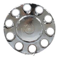 Semi Truck Rear & Front Chrome Wheel Axle Cover Hub Cap 33mm Lug Nuts Thread-On