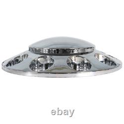 Semi Truck Rear & Front Chrome Wheel Axle Cover Hub Cap 33mm Lug Nuts Thread-On
