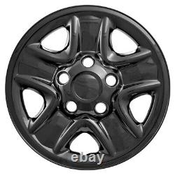 Set 4 18 Black Wheel Skins Hub Caps Full Rim Covers for 2007-2018 Toyota Tundra