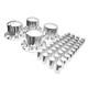 Set Of 4 Chrome Axle Cover With33mm Thread-on Cylinder Nut Covers For Semi Trucks
