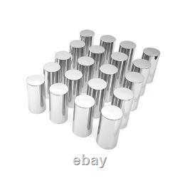Set of 4 Chrome Axle Cover With33mm Thread-On Cylinder Nut Covers for Semi Trucks