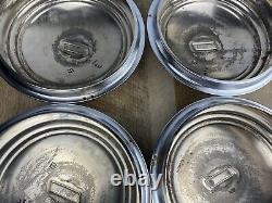 Set of 4 Vintage NOS 1935-1936 Chevrolet Chrome Replacement Trim Ring Hub Caps